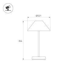 Светильник настольный SP-BAGLIORE-3.2W Warm2700 (Черный, 280 deg, 5V) (Arlight, IP54 Металл, 2 года) 060832
