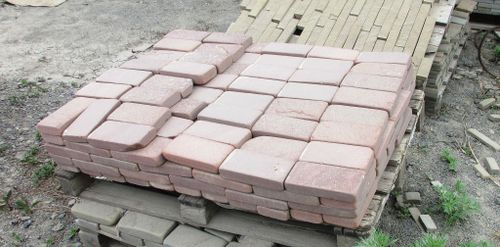 Paving stones sandstone sawn-rounded Terracotta red /m2