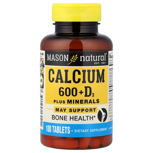 Mason Natural, Кальций 600 + витамин D3`` 100 таблеток