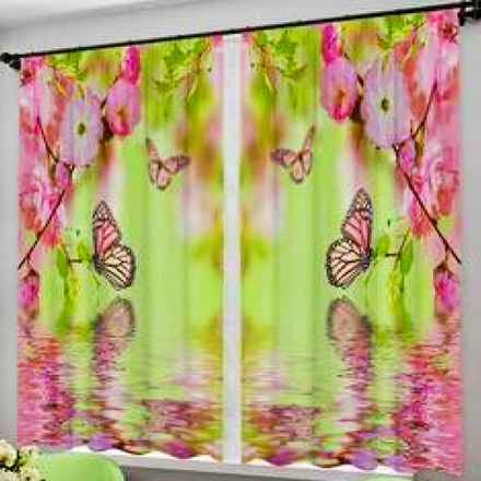 Фотошторы для кухни "В. БАБОЧКИ НА ВОДЕ", Россия.