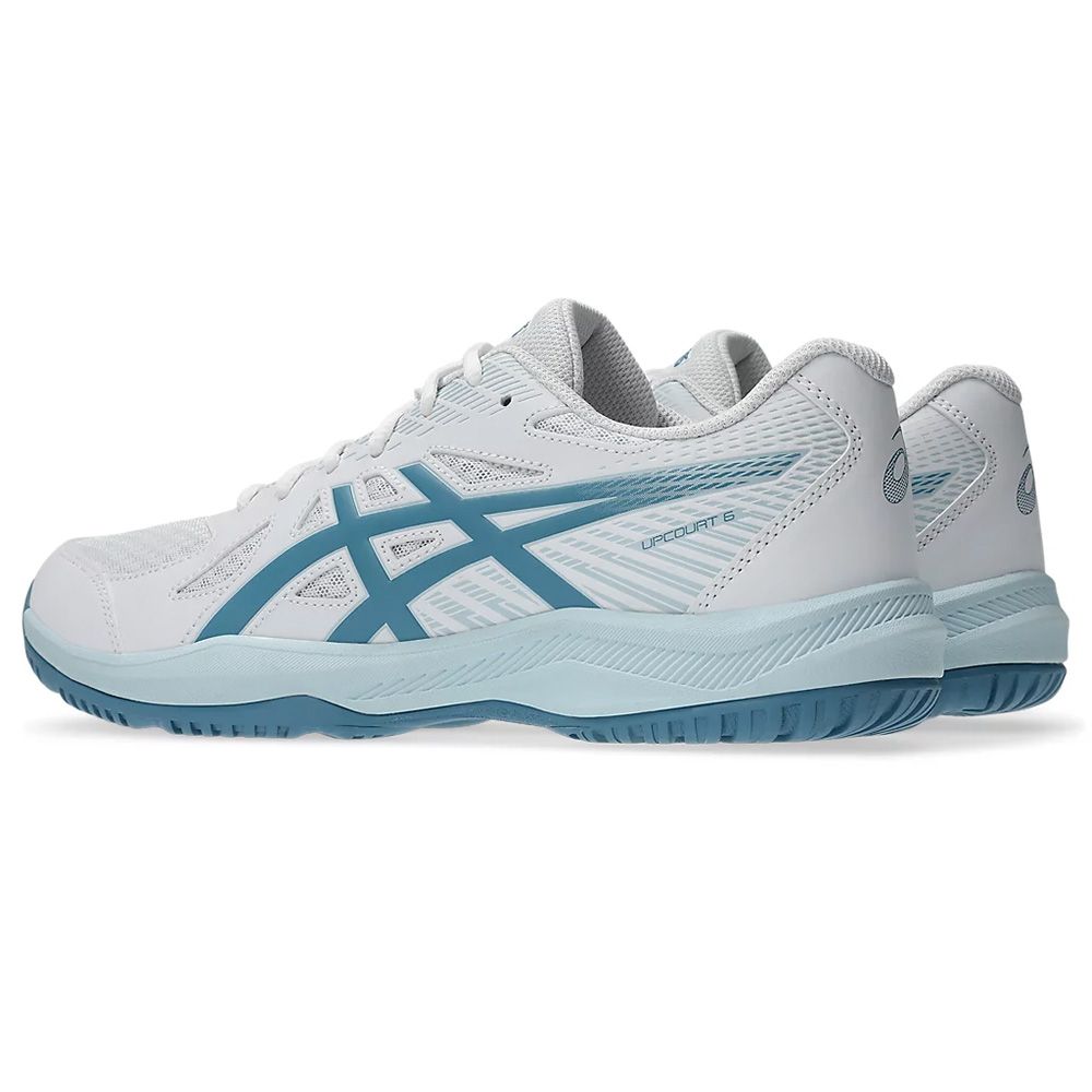 Кроссовки ASICS Upcourt 6 1071A104 105,р.14(рос.47),иск.кожа, текстиль, бело-бирюзов