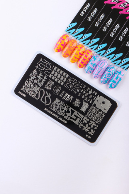 Пластина для стемпинга Go! Stamp 231 No Fear by @astra_nailartist