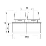 Вентиляционный клапан Alcaplast Ø110 (APH110 NO LOGO)