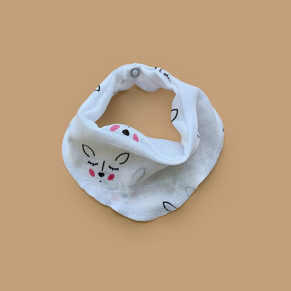 Муслиновый нагрудник Deer (white)
