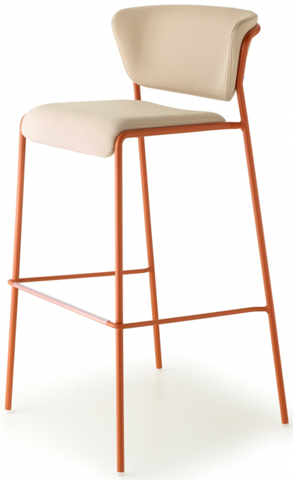 Стул полубарный с обивкой Scab Design Lisa Waterproof, терракотовый, песок