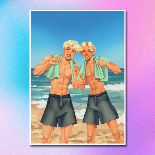 Арт принт / pendeltur / STRAY KIDS / Бан Чан & Феликс #2