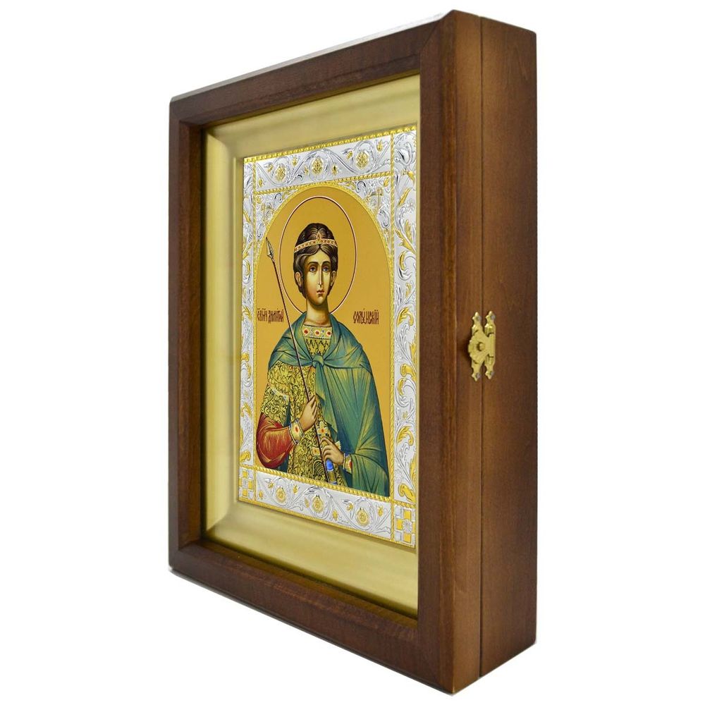 Икона Дмитрия Солунского, писанная в монастыре.