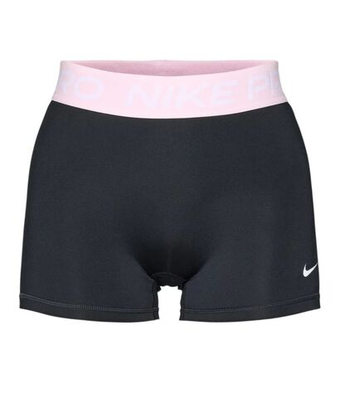 Женские Шорты теннисные Nike Pro Dri-Fit 365 Mid-Rise 3in - black/pink foam/white