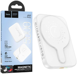Портативный аккумулятор HOCO J117 5000 mAh PD 20W с беспроводной зарядкой (белый)