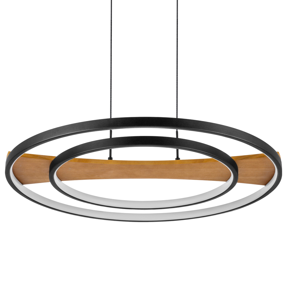 723227 Люстра LODI LED 43W 3440LM ЕРНЫЙ/ДЕРЕВО 3000K