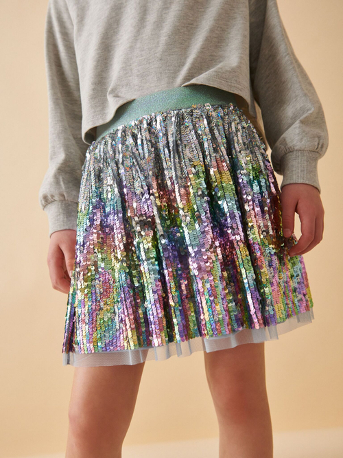 Юбка для девочки Next K97-491, Зеленый, Серый, Розовый