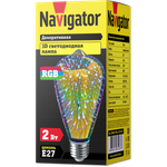 Лампа Navigator 61 487 NLL-3DRGB-ST64-2-230-E27