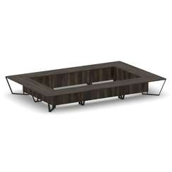 Steel Meet Стол переговорный прямоугольный KDK-PR.B.SP-26K2 Дуб Мали/Металл Черный 6000*4000*750