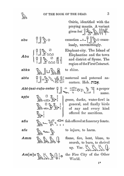 Hieroglyphic vocabulary to the Theban recension of the Book of the dead | E. A. Wallis Budge