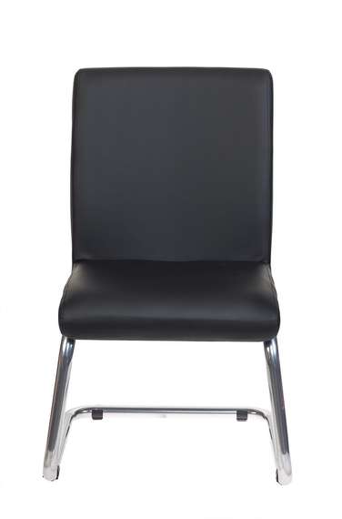 Кресло Бюрократ CH-250-V черный эко.кожа полозья металл хром