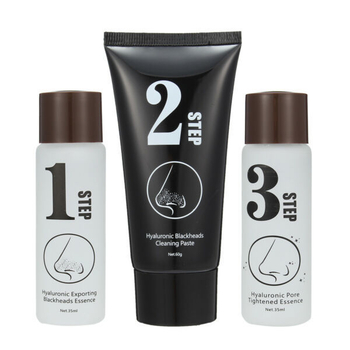 Маска Luckyfine от черных точек Трехступенчатая 3 Steps Blackhead Removal, 35 мл + 60 гр + 35 мл