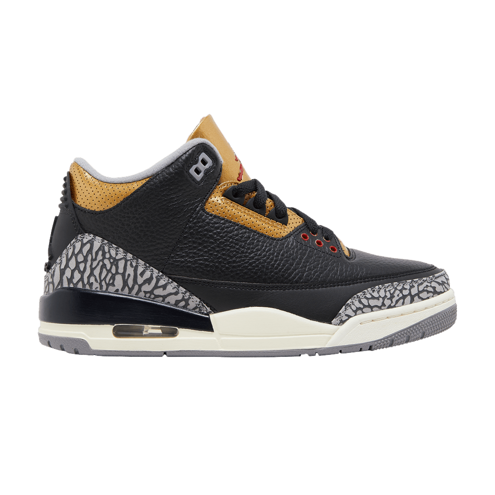 Кроссовки Jordan Air Jordan 3 Retro "Black Gold" (Женская размерная сетка)
