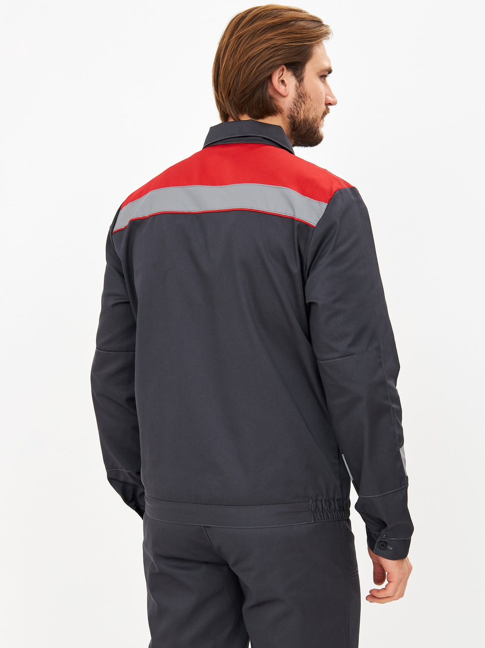 Костюм Лигор-2 Премиум СОП (тк.Смесовая,240) п/к, т.серый/красный