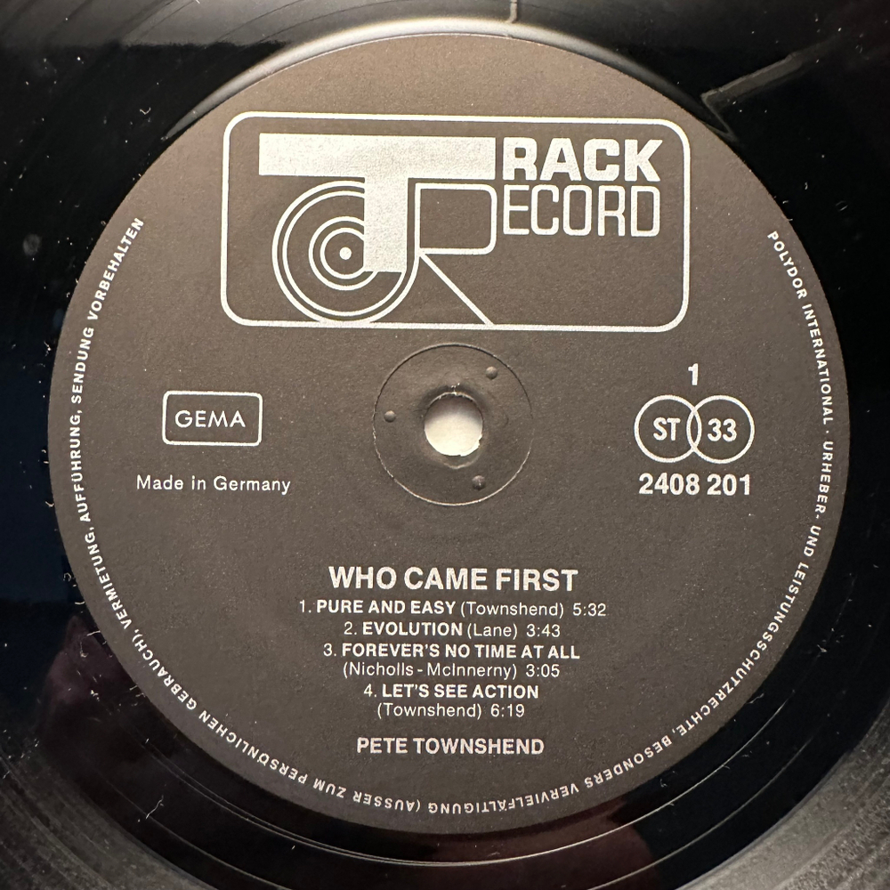 Pete Townshend - Who Came First (Германия 1972г.)