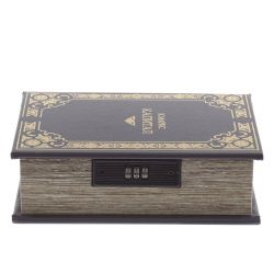 GAEM Шкатулка-книга с кодовым замком, L16 W6,5 H22 см