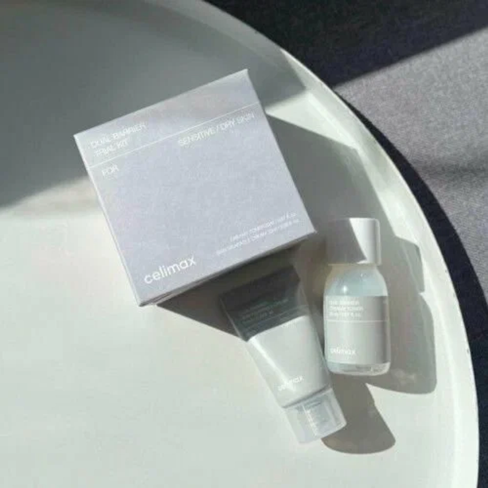 Travel-набор барьерных средств Celimax Dual Barrier Trial Kit: тонер + крем