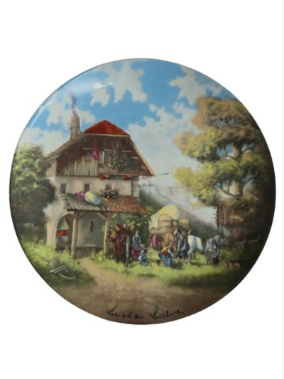Тарелка декоративная "Перед кузницей" Германия