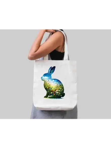 Термотрансфер "Заяц" 20х20, наклейка на одежду