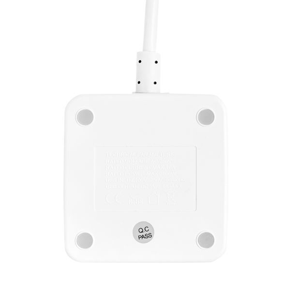 Удлинитель "Куб" 2х1.3м 3USB 2.4А+зарядное устройство 1кв.мм EKF UBA-CUB-3-WC