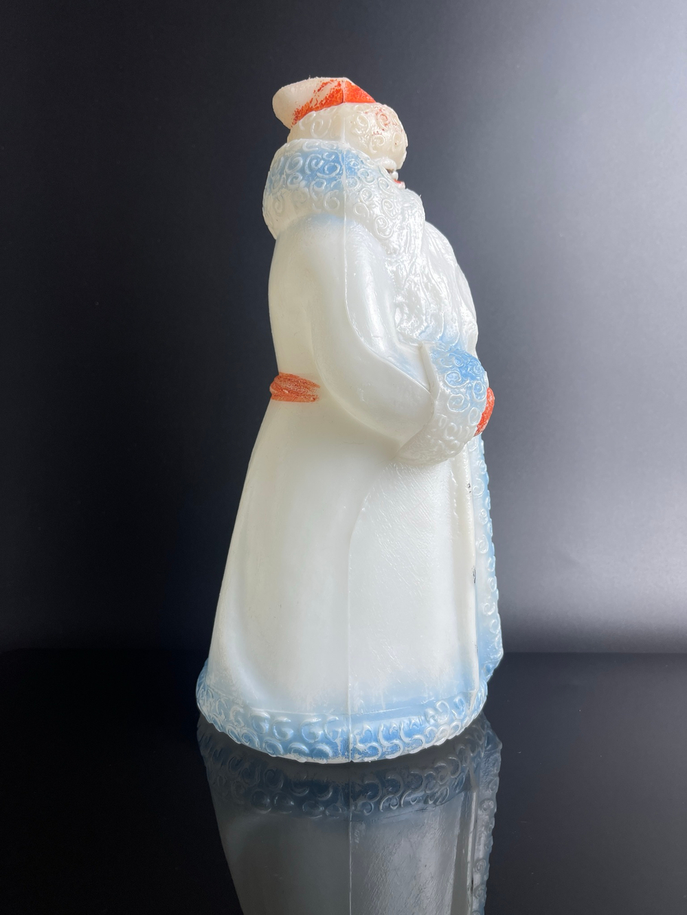 Дед Мороз пластмассовый советский , 26 см, винтаж , СССР 1960-1980 гг