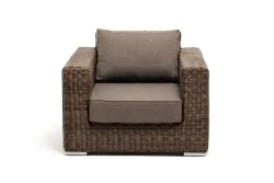 "Боно" кресло из искусственного ротанга, цвет коричневый
