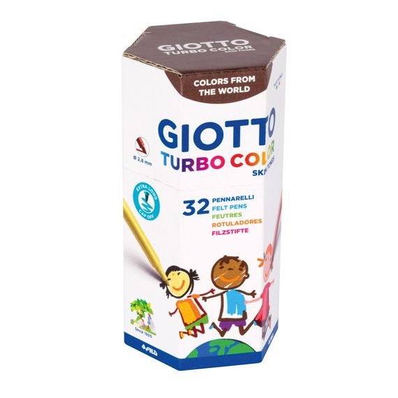 GIOTTO Turbo Color Skin Tones, 32 фломастера в ассортименте