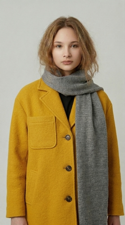 Оренбургский шерстяной шарф Ш501-03 серый