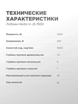 Сетевой электро лобзик Hikito 1000
