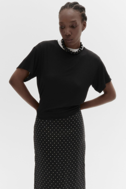 Футболка укороченная из тонкого трикотажа