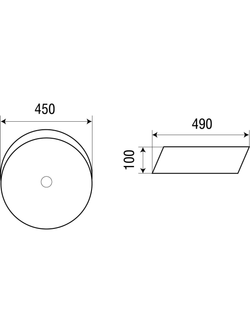 Раковина подвесная WeltWasser WW ELBACH 3265 450х490х100