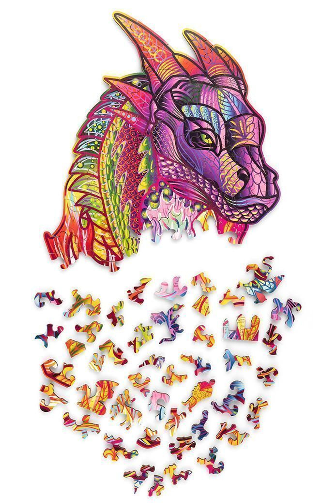 Деревянный пазл Wood Trick Волшебный Дракон (35x24 см)