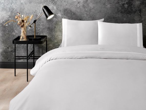 Постельное белье STRIPES бежевый сатин делюкс TIVOLYO HOME Турция