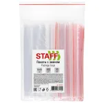 Пакеты с замком ZIP-LOCK "зиплок", комплект 100 шт., 150х200 мм, ПВД, толщина 35 мкм, STAFF, 608166