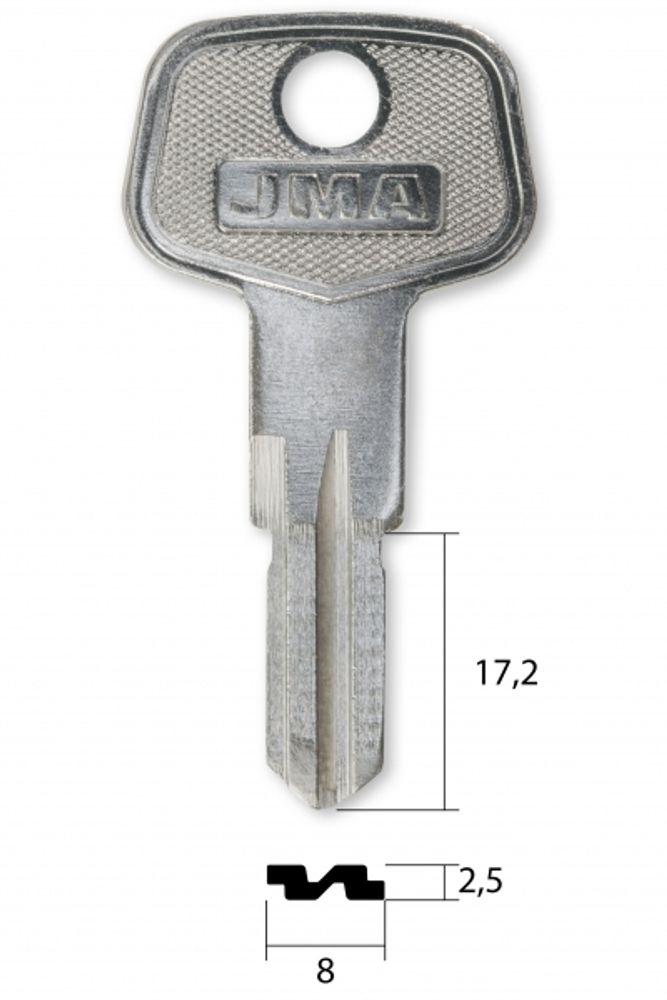 Заготовка автомобильного ключа 10238  (AV3096) BL-2 | BA4R | BT2 (имп.)