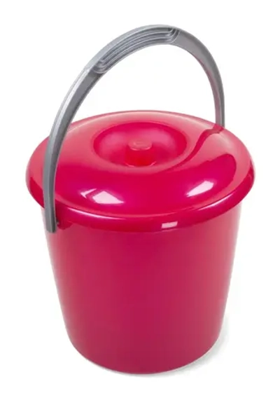 Ведро с крышкой Соло 7л перламутровое красное С632ККРА