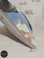 Декоративный гобеленовый чехол для интерьерной подушки Парочка лошадей 38*38