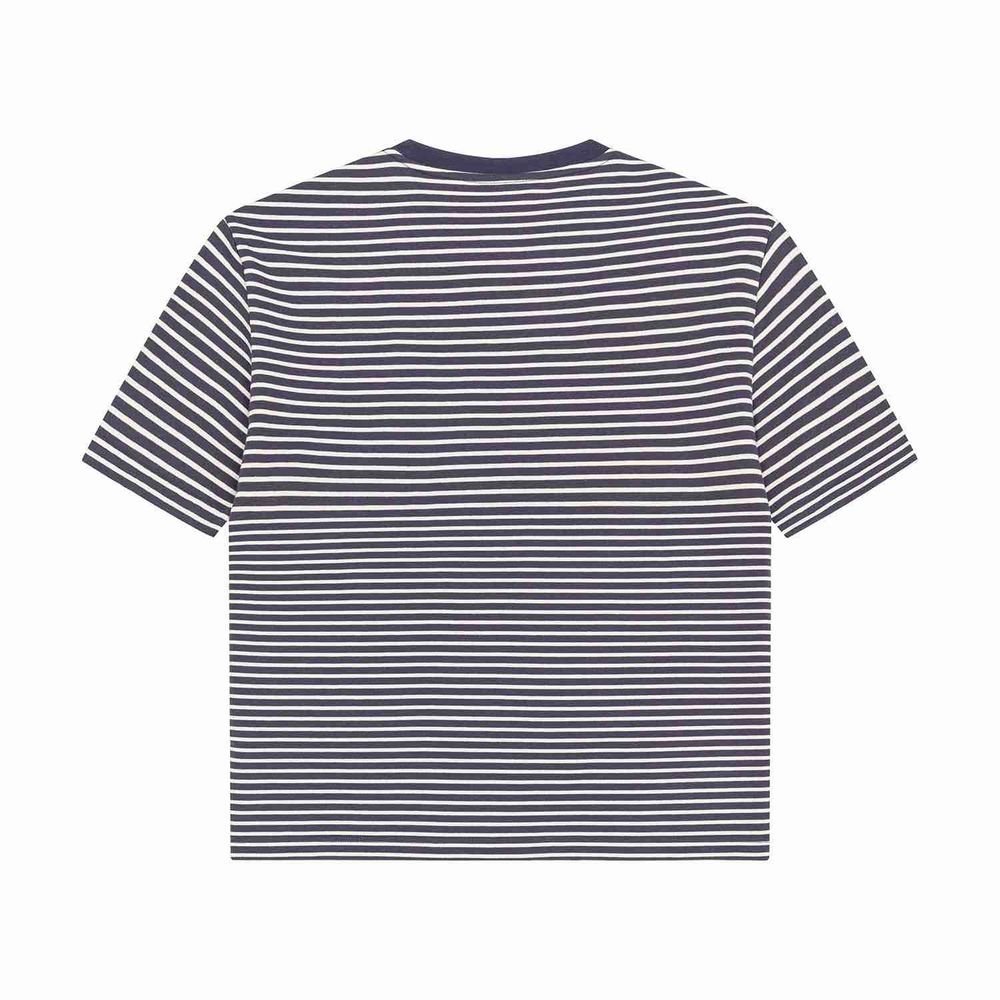 Футболка Ymkashix Stripe темно-фиолетовый / бежевый