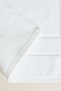 ZARA HOME ХЛОПКОВЫЙ НЕСКОЛЬЗЯЩИЙ КОВРИК ДЛЯ ВАННОЙ, БЕЛЫЙ