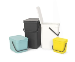 Brabantia Контейнер для мусора Sort & Go 12л белый