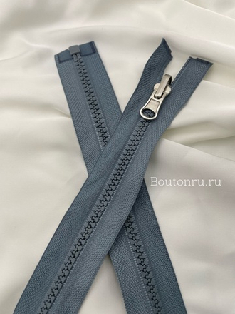 Молния тракторная серый с перекидным бегунком