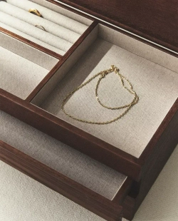 ZARA HOME БОЛЬШАЯ ДЕРЕВЯННАЯ ШКАТУЛКА ДЛЯ ДРАГОЦЕННОСТЕЙ, КОРИЧНЕВЫЙ