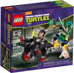 LEGO Ninja Turtles: Побег на мотоцикле Караи 79118 — Karai Bike Escape — Лего Черепашки-ниндзя мутанты