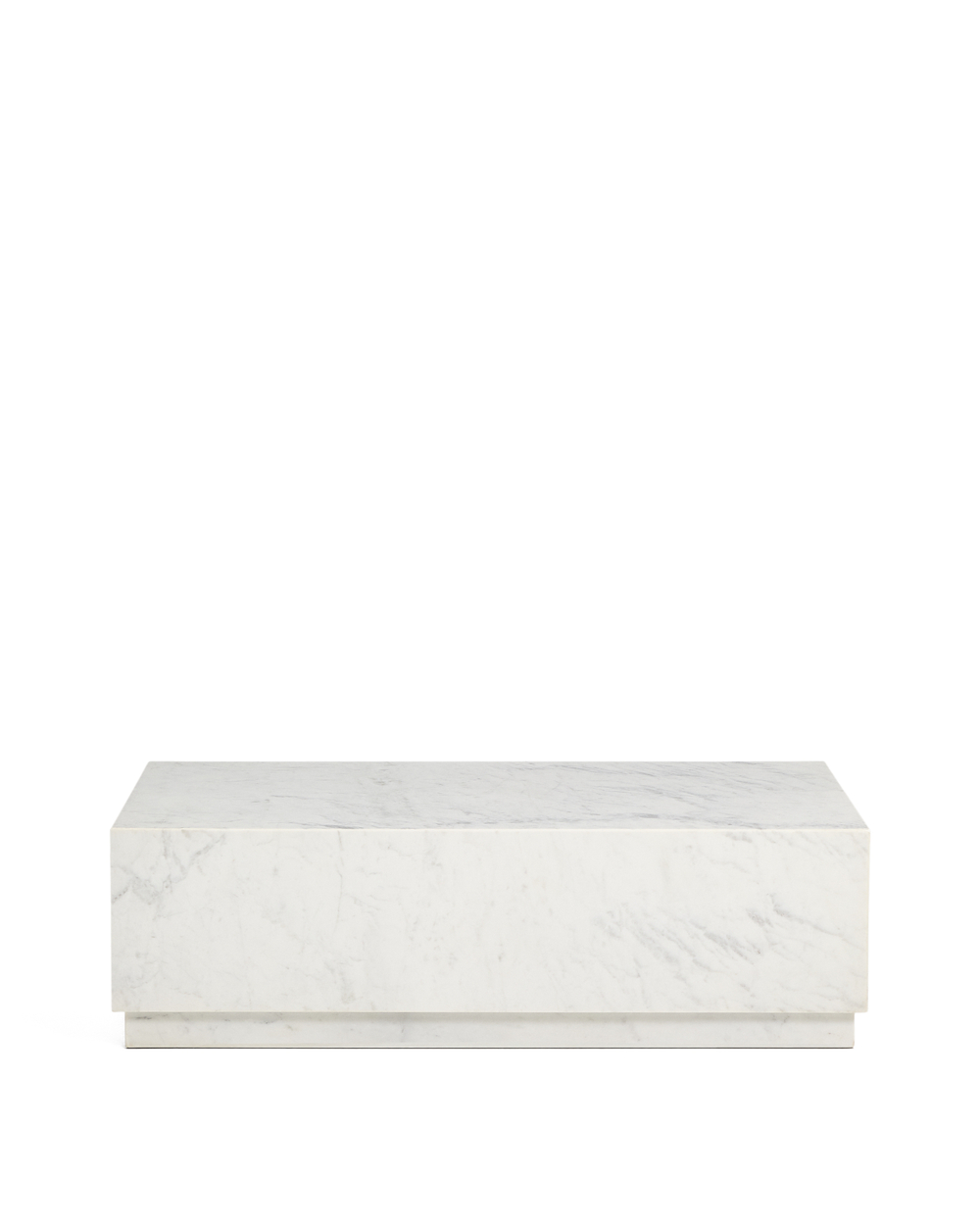 Журнальный столик Sorein из белого мрамора 100 x 50 см
