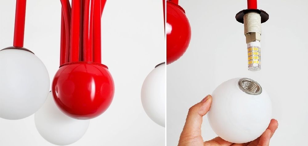 Люстра на штанге Fontana Amorosa Gran Finale Red