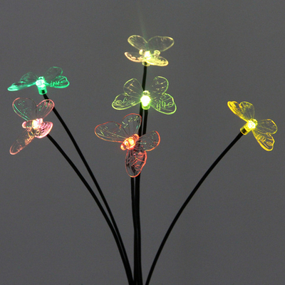 Светильник на солнечной батарее "Бабочки" 70*6см, 6шт, мультицвет